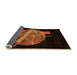 Sideview of Oriental Orange Modern Rug, abs1833org