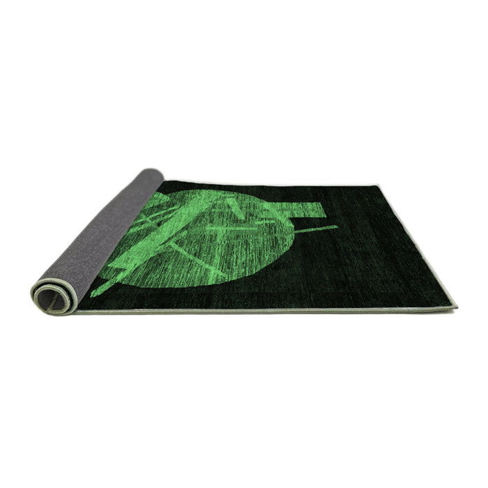 Sideview of Oriental Emerald Green Modern Rug, abs1833emgrn