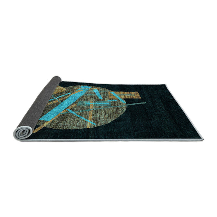 Sideview of Oriental Light Blue Modern Rug, abs1833lblu