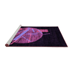 Sideview of Machine Washable Oriental Purple Modern Area Rugs, wshabs1833pur