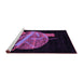 Sideview of Machine Washable Oriental Purple Modern Area Rugs, wshabs1833pur