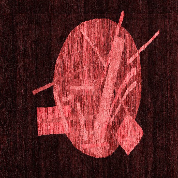 Machine Washable Oriental Red Modern Rug, wshabs1833red