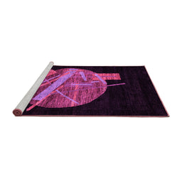 Sideview of Machine Washable Oriental Pink Modern Rug, wshabs1833pnk