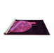 Sideview of Machine Washable Oriental Pink Modern Rug, wshabs1833pnk