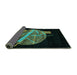 Sideview of Oriental Turquoise Modern Rug, abs1833turq