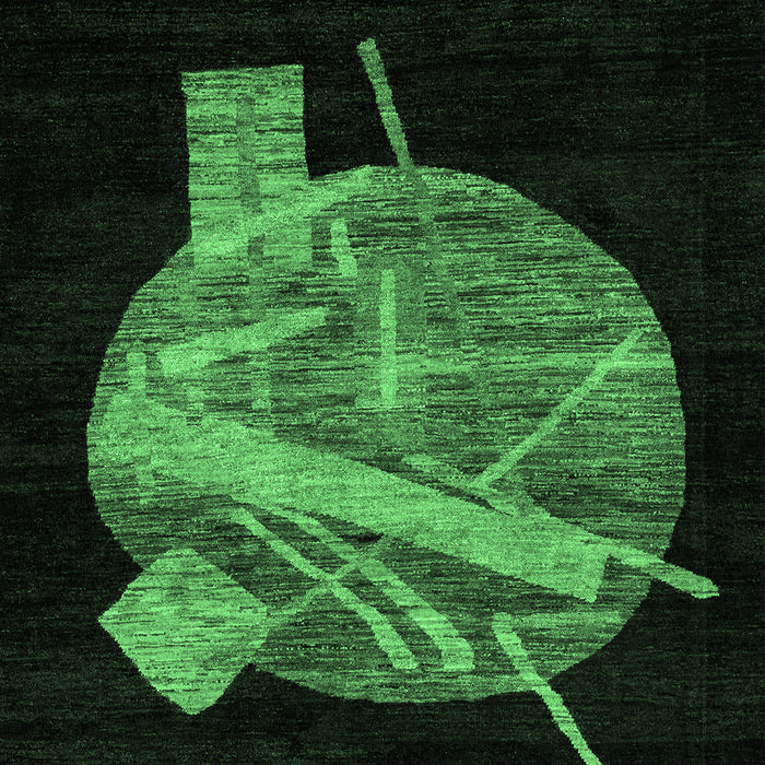 Oriental Emerald Green Modern Rug, abs1833emgrn