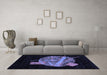 Machine Washable Oriental Blue Modern Rug in a Living Room, wshabs1833blu