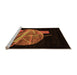 Sideview of Machine Washable Oriental Orange Modern Area Rugs, wshabs1833org