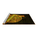 Sideview of Machine Washable Oriental Yellow Modern Rug, wshabs1833yw