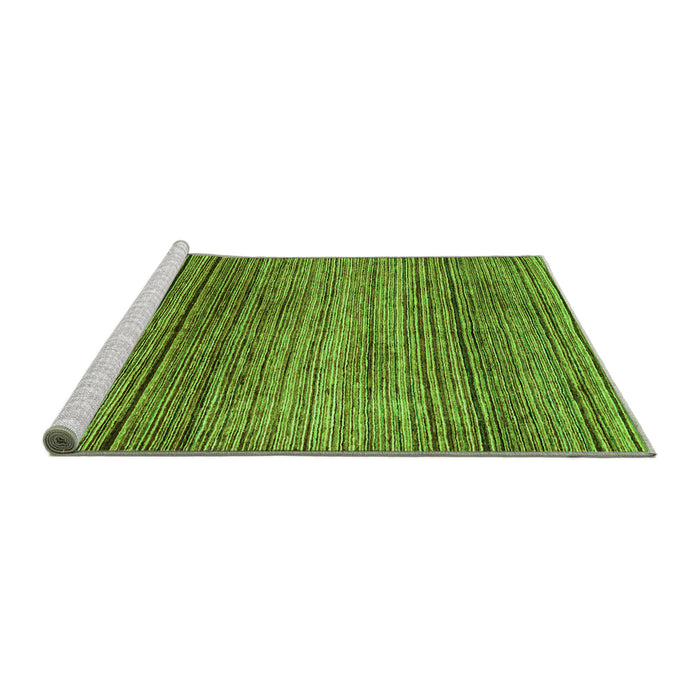 Sideview of Machine Washable Oriental Green Modern Area Rugs, wshabs1834grn
