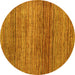 Round Oriental Yellow Modern Rug, abs1834yw