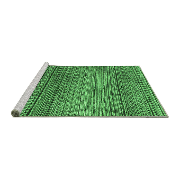 Sideview of Machine Washable Oriental Emerald Green Modern Area Rugs, wshabs1834emgrn
