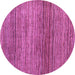 Round Oriental Purple Modern Rug, abs1834pur