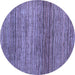 Round Oriental Blue Modern Rug, abs1834blu