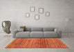 Machine Washable Oriental Orange Modern Area Rugs in a Living Room, wshabs1834org