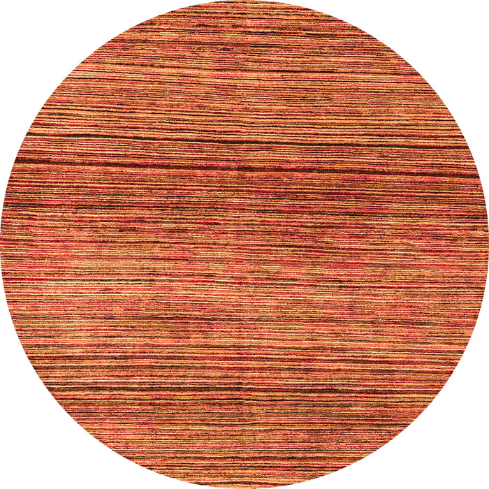 Round Machine Washable Oriental Orange Modern Area Rugs, wshabs1834org