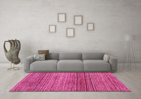 Machine Washable Oriental Pink Modern Rug, wshabs1834pnk