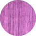 Round Machine Washable Oriental Purple Modern Area Rugs, wshabs1835pur