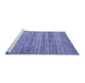 Sideview of Machine Washable Oriental Blue Modern Rug, wshabs1835blu