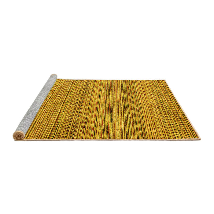 Sideview of Machine Washable Oriental Yellow Modern Rug, wshabs1835yw