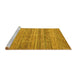 Sideview of Machine Washable Oriental Yellow Modern Rug, wshabs1835yw