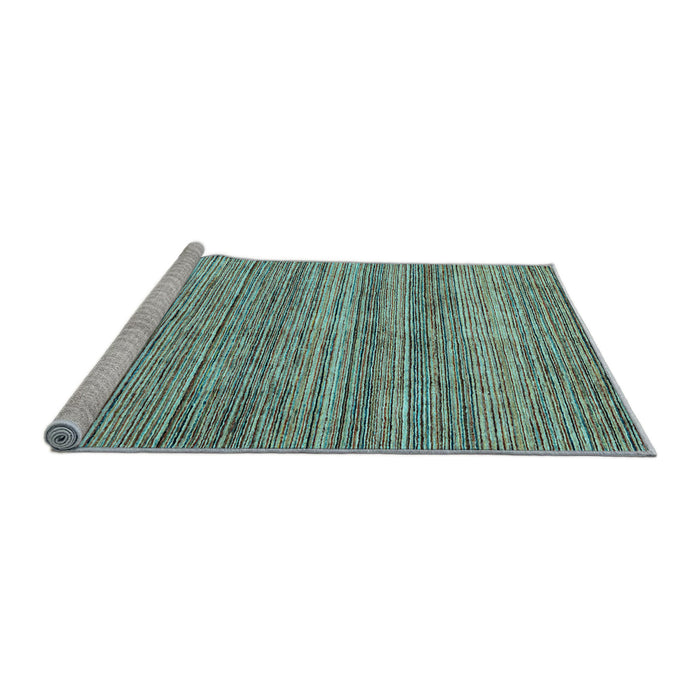 Sideview of Machine Washable Oriental Light Blue Modern Rug, wshabs1835lblu