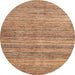 Round Machine Washable Abstract Sandy Brown Rug, wshabs1835