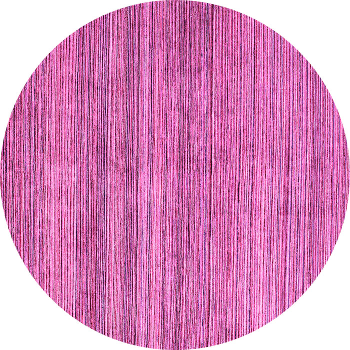 Round Oriental Pink Modern Rug, abs1835pnk