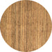 Round Oriental Brown Modern Rug, abs1835brn