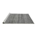 Sideview of Machine Washable Oriental Gray Modern Rug, wshabs1835gry