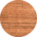 Round Oriental Orange Modern Rug, abs1835org