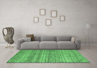 Machine Washable Oriental Emerald Green Modern Rug, wshabs1835emgrn