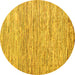 Round Oriental Yellow Modern Rug, abs1836yw