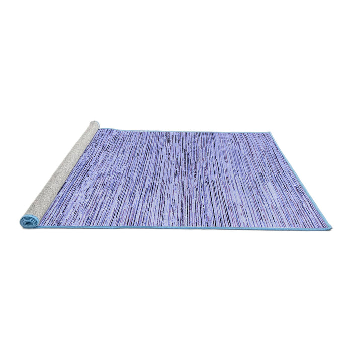 Sideview of Machine Washable Oriental Blue Modern Rug, wshabs1836blu