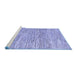 Sideview of Machine Washable Oriental Blue Modern Rug, wshabs1836blu