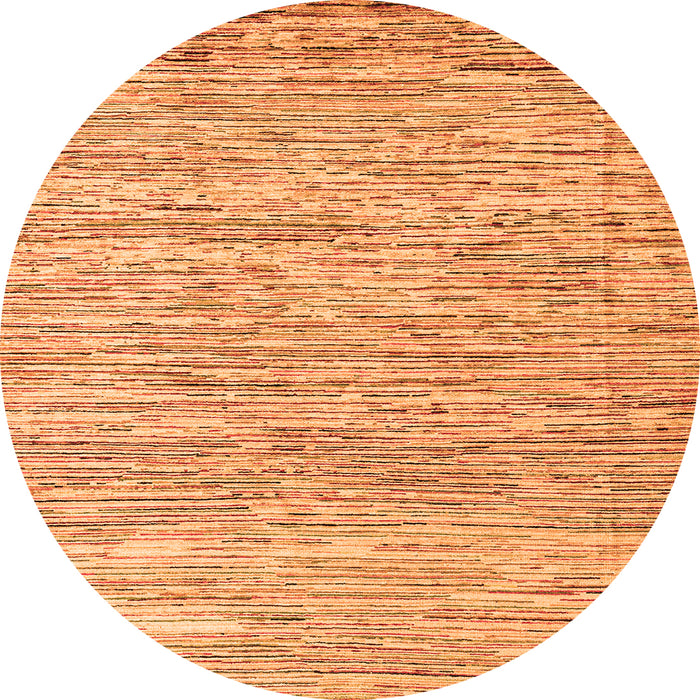 Round Oriental Orange Modern Rug, abs1836org