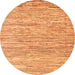 Round Oriental Orange Modern Rug, abs1836org