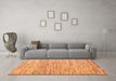 Machine Washable Oriental Orange Modern Area Rugs in a Living Room, wshabs1836org