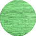 Round Oriental Emerald Green Modern Rug, abs1836emgrn