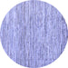 Round Oriental Blue Modern Rug, abs1836blu