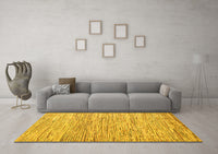 Machine Washable Oriental Yellow Modern Rug, wshabs1836yw