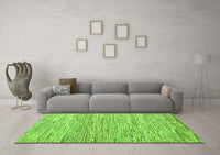 Machine Washable Oriental Green Modern Rug, wshabs1836grn