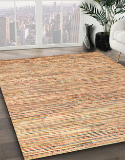 Machine Washable Abstract Chocolate Brown Rug in a Family Room, wshabs1836