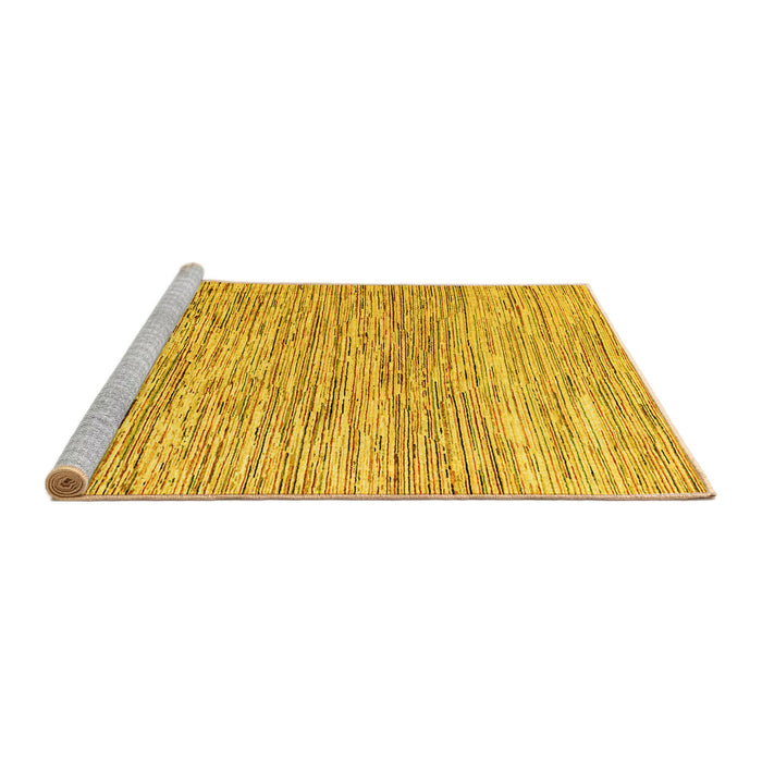 Sideview of Machine Washable Oriental Yellow Modern Rug, wshabs1836yw