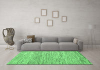 Machine Washable Oriental Emerald Green Modern Rug, wshabs1836emgrn