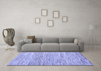 Machine Washable Oriental Blue Modern Rug, wshabs1836blu