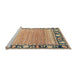 Sideview of Machine Washable Abstract Chestnut Brown Rug, wshabs1837