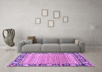 Machine Washable Oriental Purple Modern Rug, wshabs1837pur