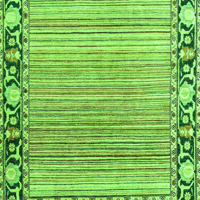 Machine Washable Oriental Green Modern Area Rugs, wshabs1837grn