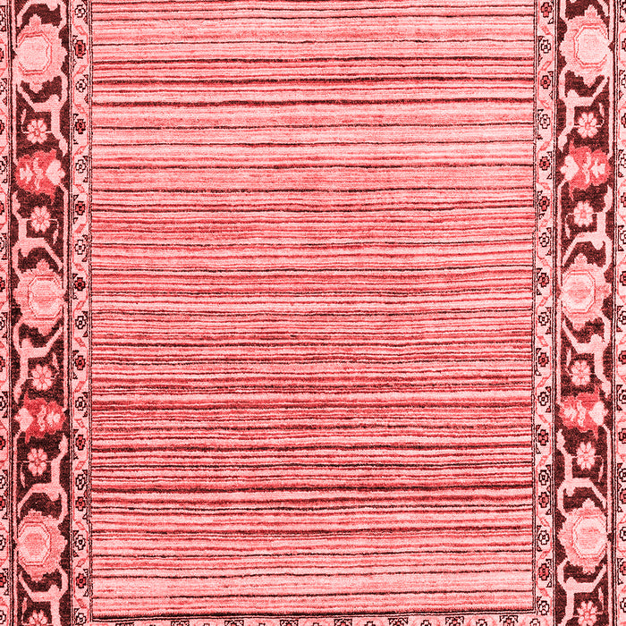 Machine Washable Oriental Red Modern Rug, wshabs1837red